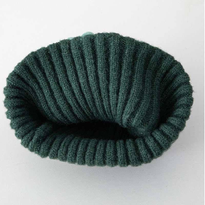 Mũ beanie Giữ Ấm Tai Chống Gió Màu Trơn Hình Khủng Long Hoạt Hình Thời Trang Thu Đông Cho Bé Trai 6-36 Tháng Tuổi