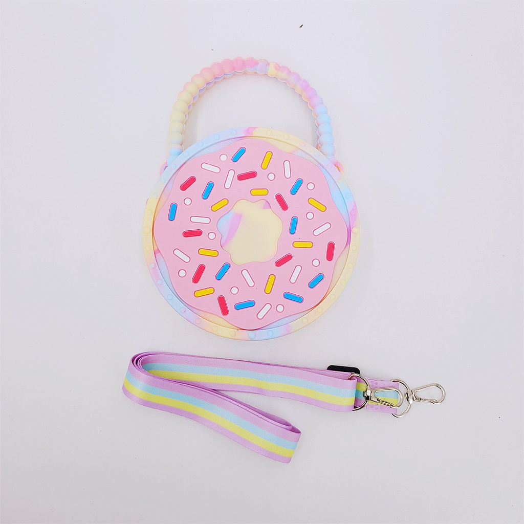 Pop It Túi Đeo Chéo Đựng Tiền Xu Đồ Chơi Bong Bóng Hình Đám Mây Hoa Cầu Vồng Dành Cho Bé Gái