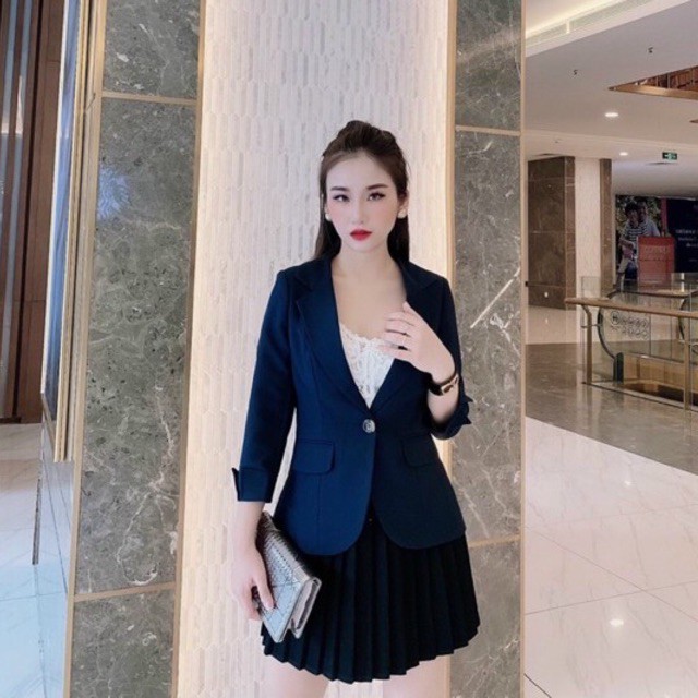 Áo vest nữ/ áo blazer 1 cúc hàng thiết kế chất vải đẹp đủ size s m l xl | BigBuy360 - bigbuy360.vn
