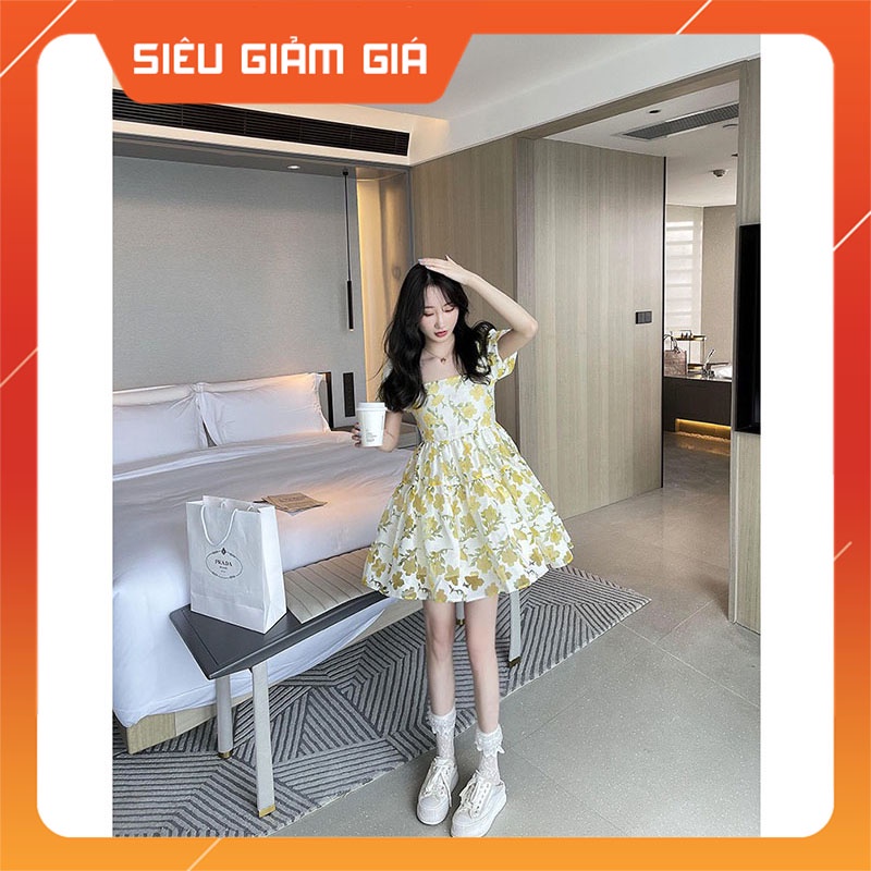 Đầm Nữ Hoa Tơ Babydoll 2 Lớp Hàng Quảng Châu M0440-Teen 888
