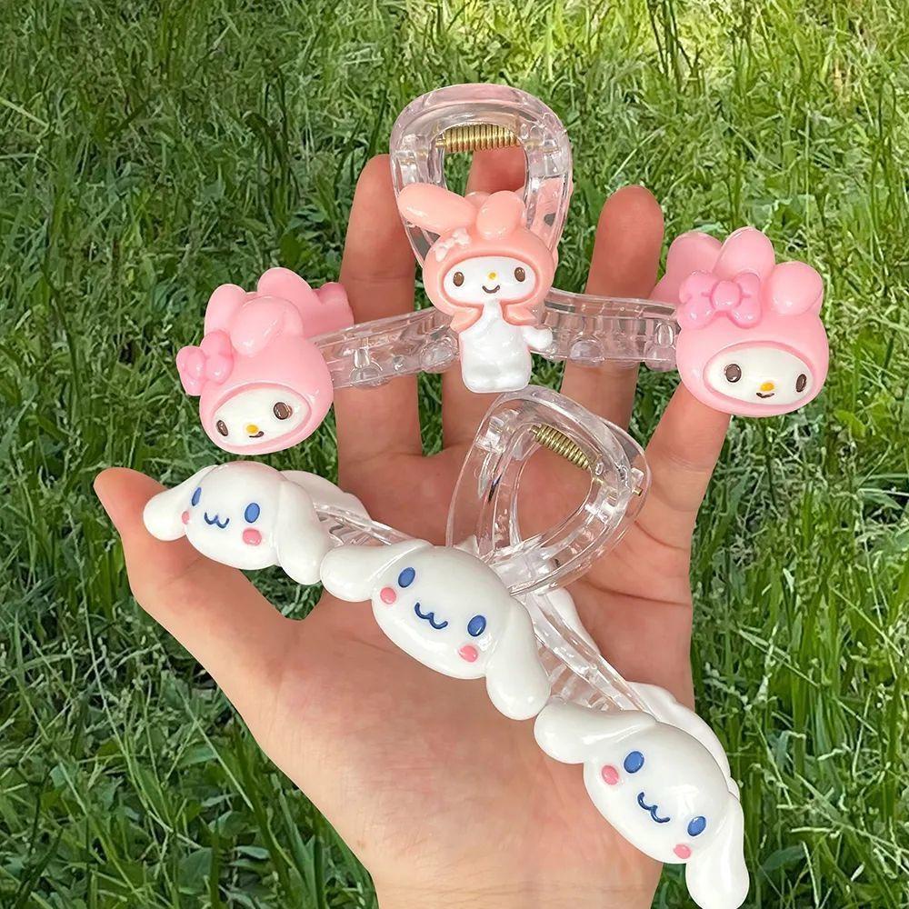 Kẹp Tóc Trong Suốt Họa Tiết Hoạt Hình Kuromi Melody Melody Dễ Thương Cho Bé Gái WMES15H