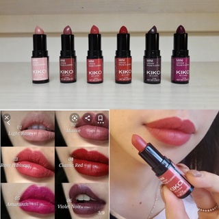 Son Kiko mini - Son lì mini: hồng nude, hồng đất, đỏ nâu, Tím - Italy