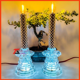 Đèn thờ pha lê cao cấp ,trang trí tủ thờ - nến điện tử - đèn thờ gia tiên - đèn thờ tổ tiên - đèn