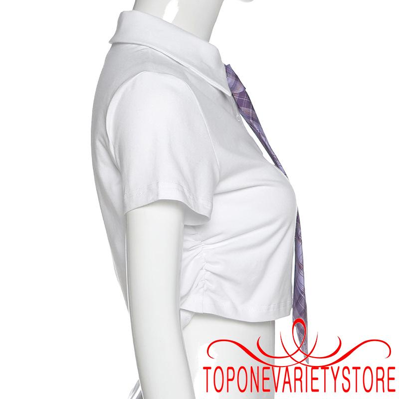 Áo Sơ Mi Lửng Tay Ngắn Thời Trang Dành Cho Nữ | BigBuy360 - bigbuy360.vn