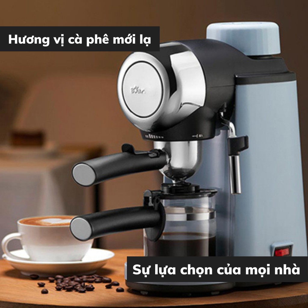 Máy pha cà phê tự động mini Bear Espresso cafe Arabica café rang xay tại nhà dễ dàng sử dụng hàng chính hãng