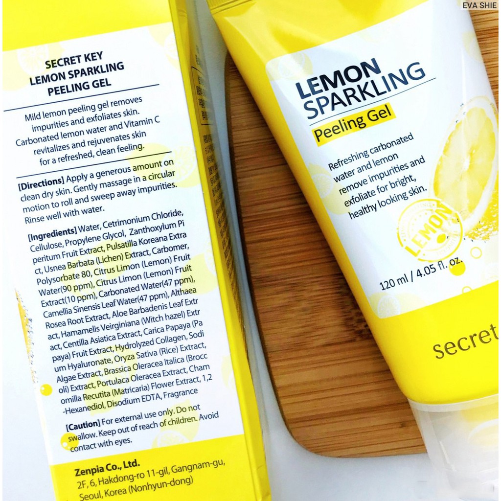 Gel tẩy tế bào chết sáng da Secret Key Lemon Sparkling Peeling Gel 120g _ Scret Key Chính Hãng