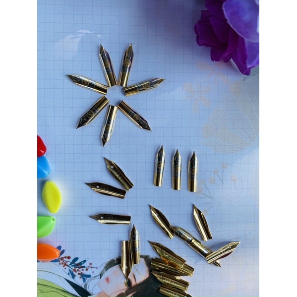 Ngòi mài vàng bút máy bền không rỉ, nét thanh đậm