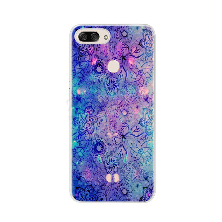 Asus Zenfone Max Plus (M1) ZB570TL 5.7 inch Phone Cases Soft Cover Silicone TPU Foral Printed Casing
