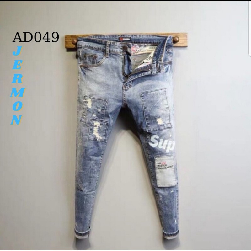 Quần Jean Nam (FREESHIP) Chất Bò Cao Cấp Đen Trơn  AD049JM (44-72KG)