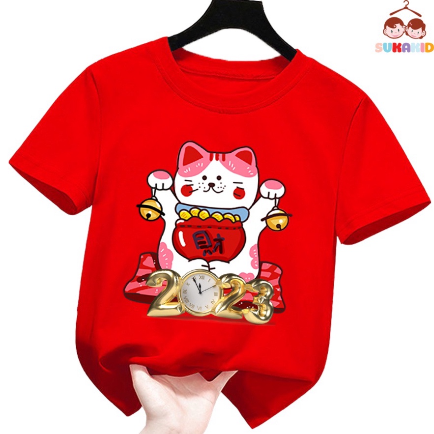 Gía sỉ Áo thun tết hình con hổ mặt quần xanh đội đầu lân ,áo cho bé từ 6kg-30kg.AT07.