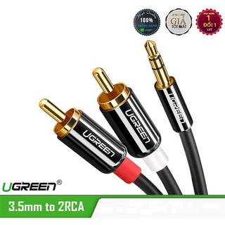 Cáp audio 3.5mm male to 2rca male cao cấp ugreen
