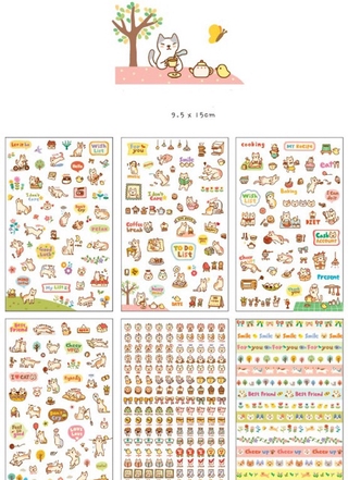 Bộ 6 Sticker Meo Meo