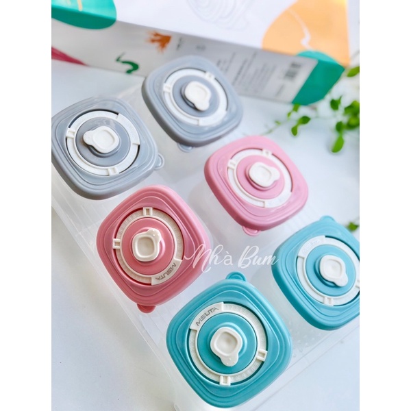 Hộp trữ đông,bảo quản đồ ăn cho bé cao cấp tiện dụng - Set 6 hộp Misuta