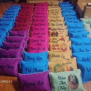 Gối in tên cho bé  mầm non 120k gối kèm vỏ