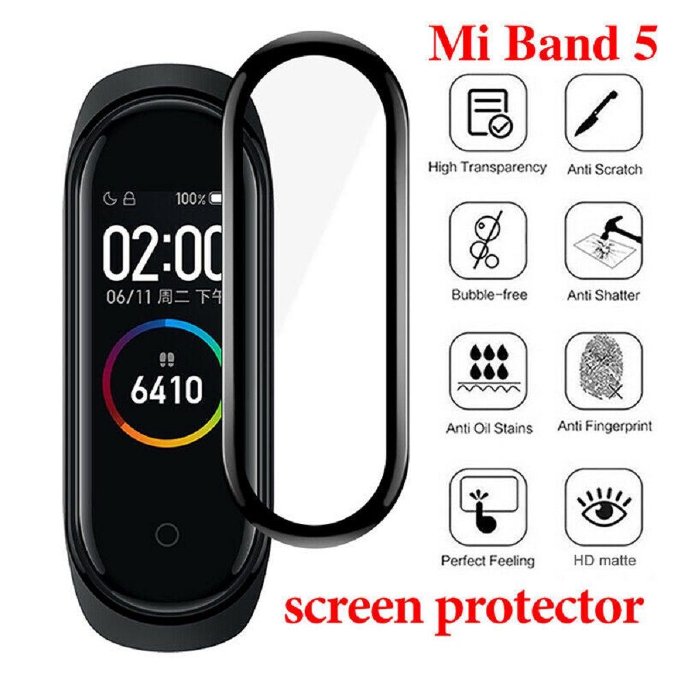 Kính Cường Lực Toàn Màn Hình 3d Cho Đồng Hồ Thông Minh Xiaomi Mi Band 5