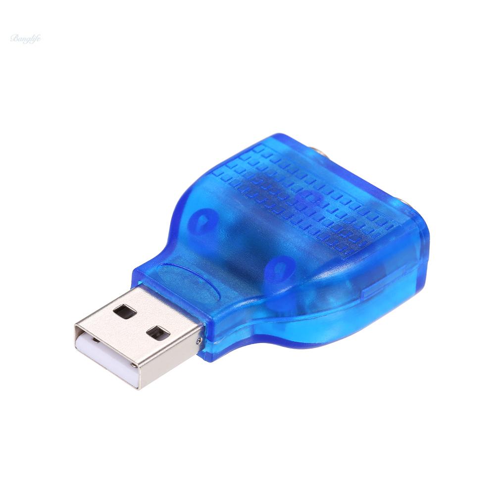 Ready in stock USB to Dual PS/2 Adapter USB A Male to PS2 Female Converter Splitter for Mouse Keyboard