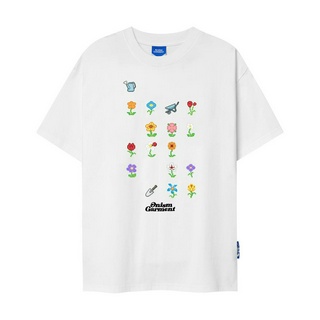 Áo thun unisex Pixel Garden màu trắng - Basic tee ONISM