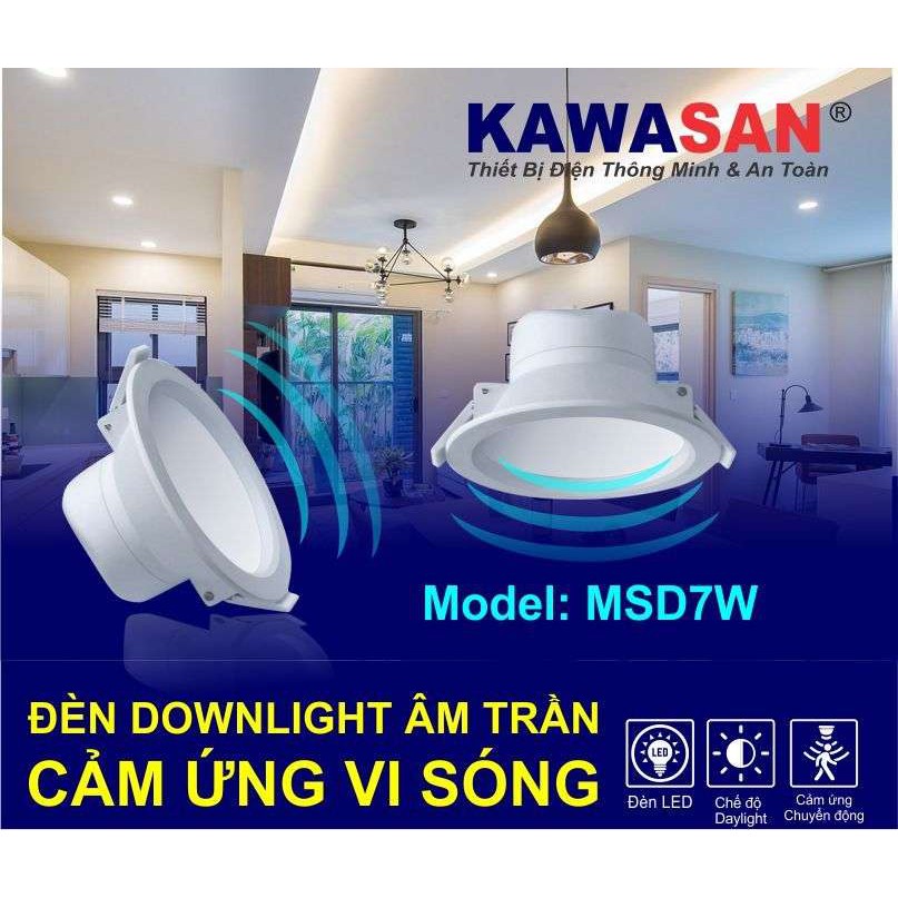 ĐÈN LED ÂM TRẦN CẢM ỨNG VI SÓNG MSD5W