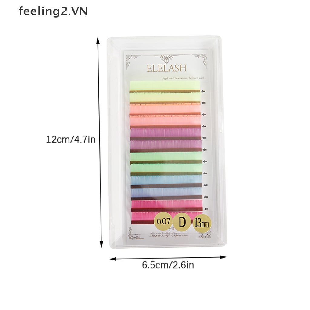 (VNfeel) Lông Mi Giả Màu Xanh Lá Cây Phát Sáng Trong Bóng Tối