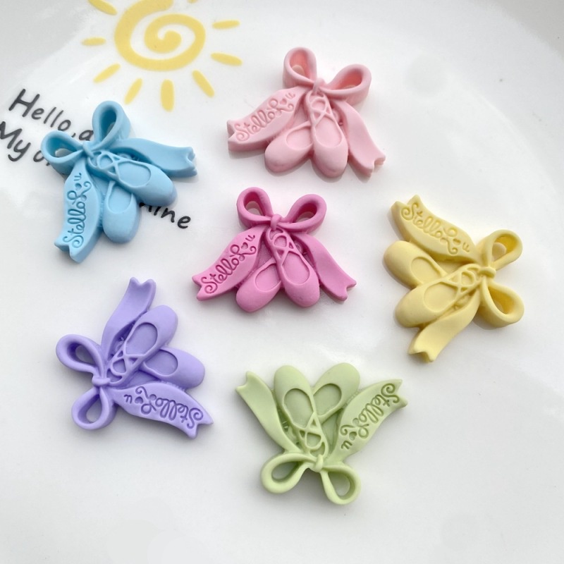 Set 20 Phụ Kiện Trang Trí Điện Thoại Hình Giày Múa Ba Lê Diy