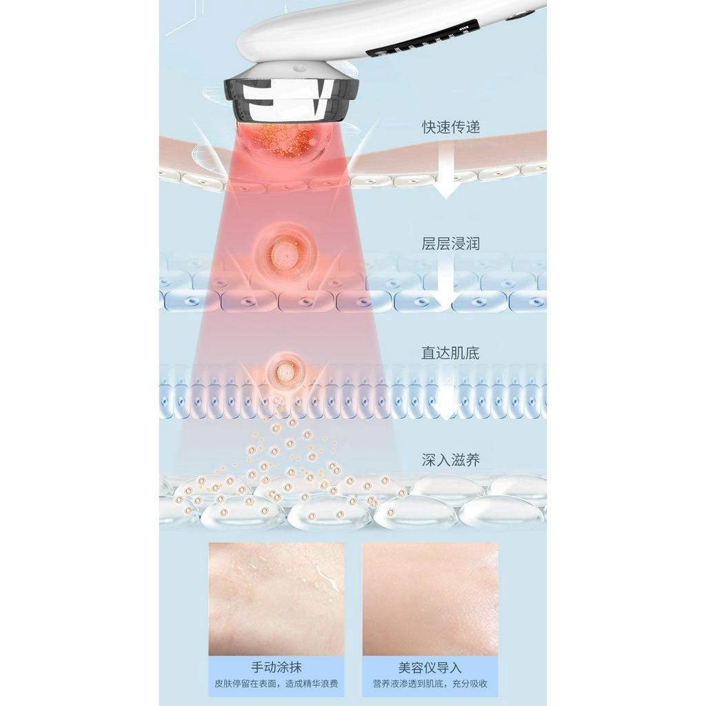 Mấy tẩy trang Búa điện di nâng cơ trẻ hoá đẩy tinh chất kết hợp ánh sáng sinh học beaudy