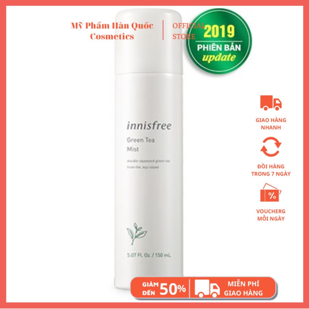 Xịt Khoáng Innisfree / 𝘍𝘳𝘦𝘦𝘴𝘩𝘪𝘱 / Xịt Khoáng Trà Xanh Dưỡng Ẩm Chuyên Sâu Innisfree Green Tea Mist  50ml + 150ml