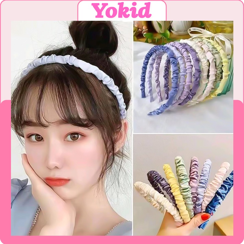 Bờm cài tóc nhiều màu sắc bản nhỏ cute dễ thương Băng đô cài tóc BT12