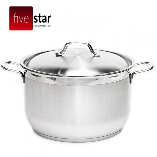 Nồi inox 3 đáy nắp inox 32cm FIVESTAR N32-3D