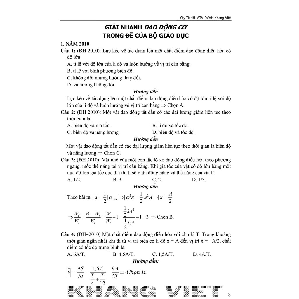 Sách - Tuyệt Phẩm Công Phá Giải Nhanh Theo Chủ Đề Trên VTV2 Vật Lý Tập 1 Dao Động