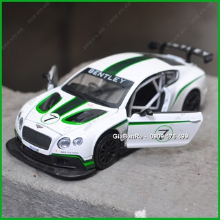 XE MÔ HÌNH SẮT  BENTLEY GT SPORT (TRẮNG SỌC XANH)  TỈ LỆ 1/32 - 9626