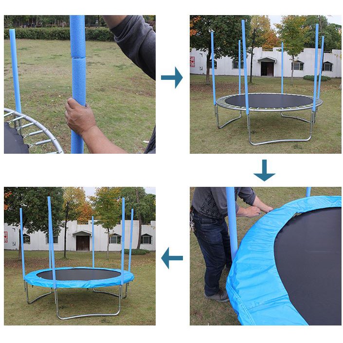 Bạt nhún lò xo VNJUMP, sàn nhún bật nhảy cho người lớn, trẻ em đường kính 305cm