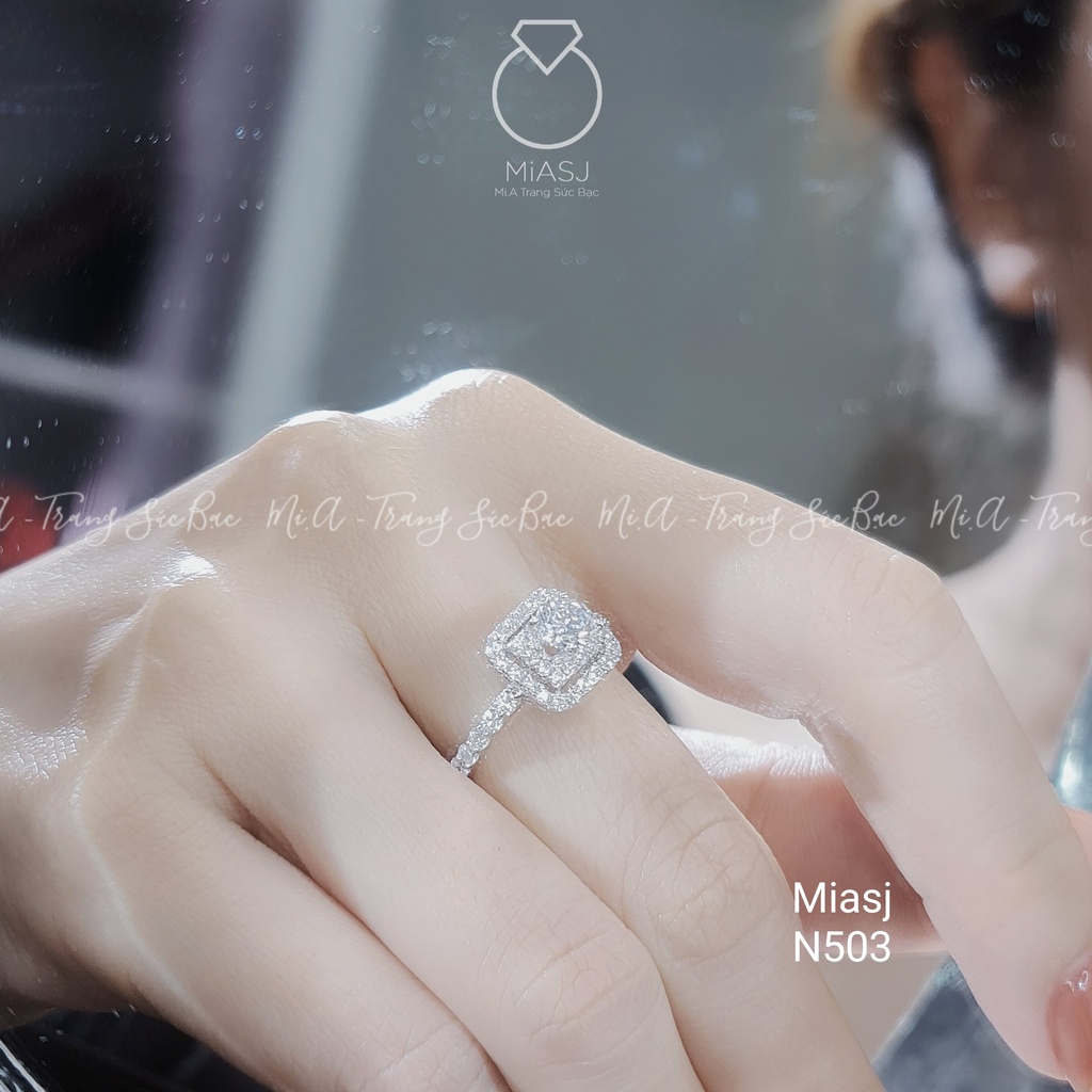 Nhẫn nữ bạc Ý S925 MiASJ nạm đá Cz cao cấp N503
