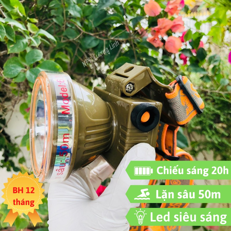 [BH 12 Tháng] Đèn Đội Đầu Chống Nước KL-628 Pin 10 Tiếng Dùng Soi Đi Đánh Cá, Lặn, Mỏ