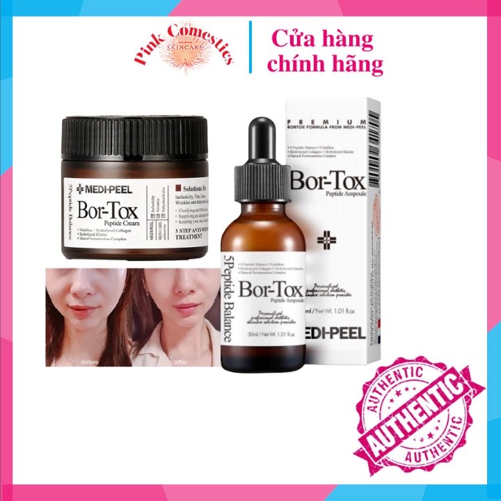 COMBO Serum Medi Peel Bor-Tox Và Kem Dưỡng Medi Peel Bor-Tox Da Căng Bóng
