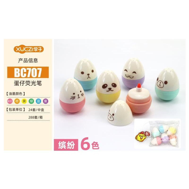 Sét 6 bút dạ quang siêu cute