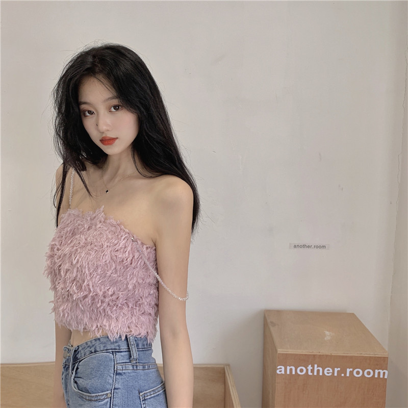 Áo không tay phối lông sexy