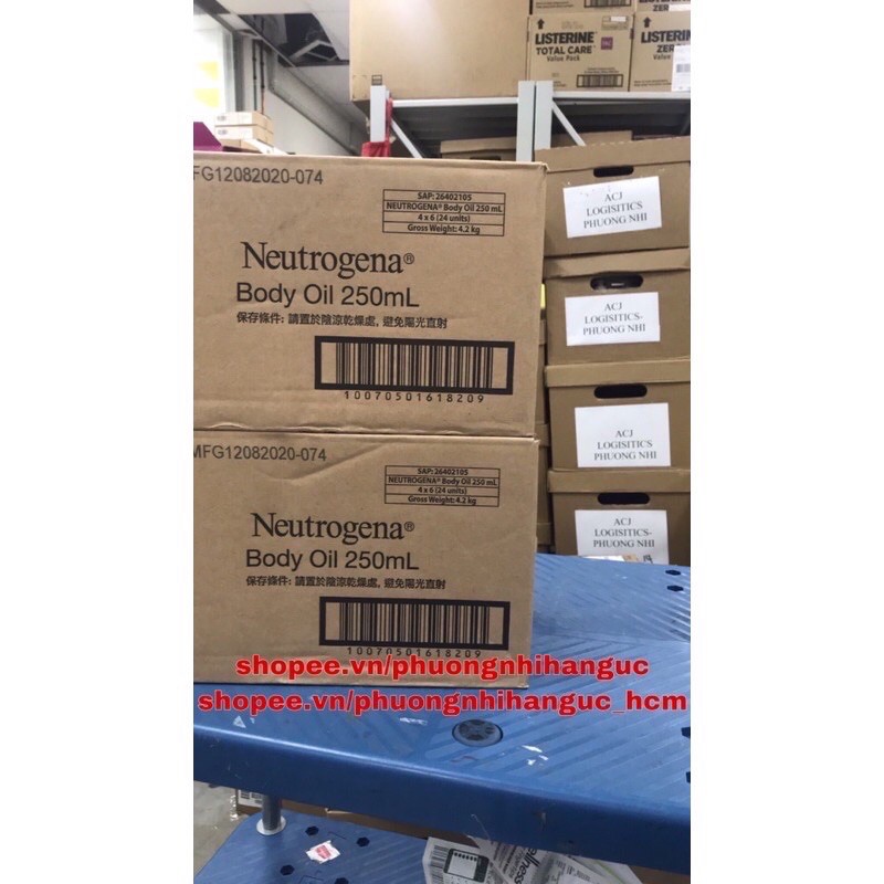 DATE 10/2024 - BILL MUA PHARMACY ÚC - DẦU DƯỠNG DA NEUTROGENA BODY OIL 250ml