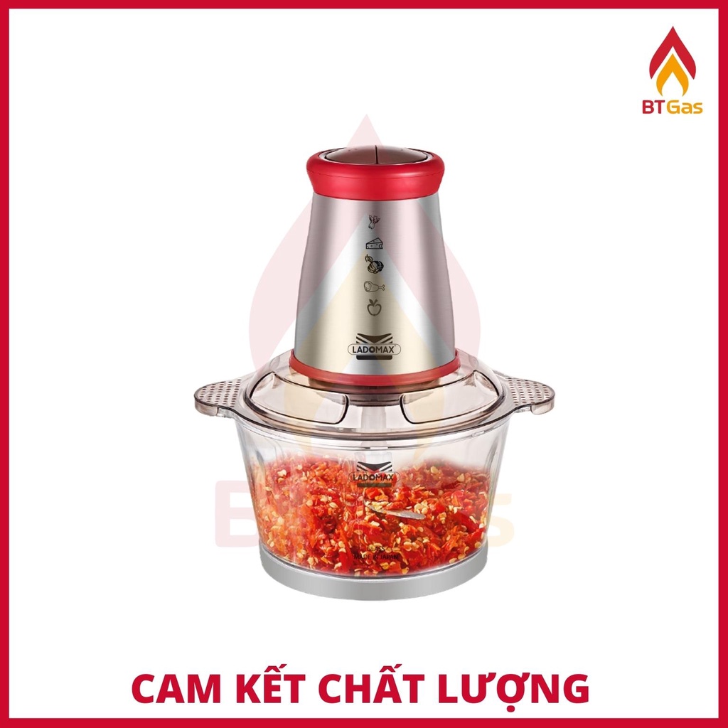 [Mã ELHADEV giảm 4% đơn 300K] Máy xay thịt đa năng Ladomax, máy xay thịt cối thủy tinh, dao inox, công suất 400W HA-333