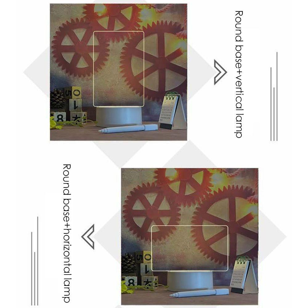 GOGOUP Note Bảng Ghi Chú Có Đèn Ngủ USB Trong Suốt Kèm Bút