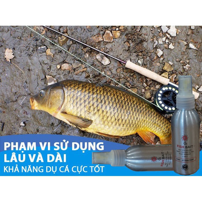 Bình xịt dụ cá Fish Bait, chất dụ mồi câu siêu hút cá, dung dịch tạo mùi thu hút cả đàn cá 5.0