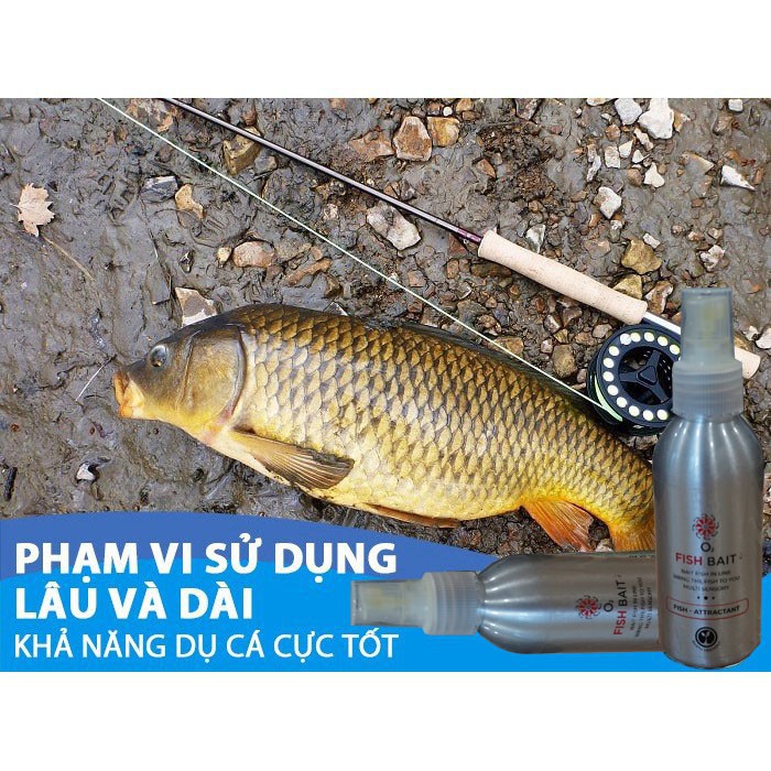 [Siêu nhạy] Bình xịt dụ cá Fish Bait, chất dụ mồi câu siêu hút cá, dung dịch tạo mùi thu hút cả đàn cá 5.0