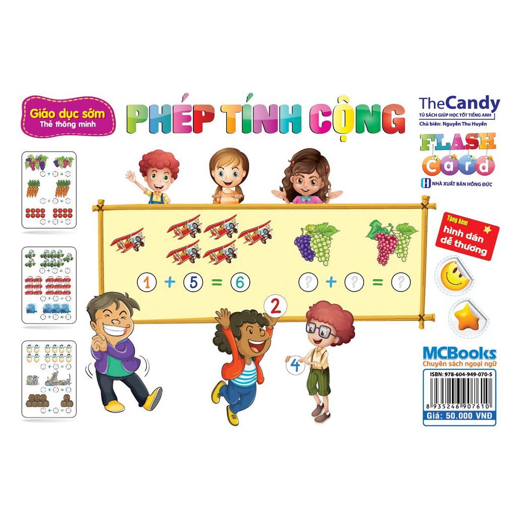 Flashcard Dạy Trẻ Theo Phương Pháp Glenn Doman - Phép Tính Cộng