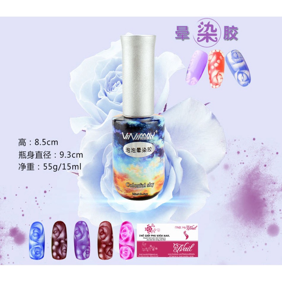 Gel top loang Vinimay trang trí móng làm nail mi