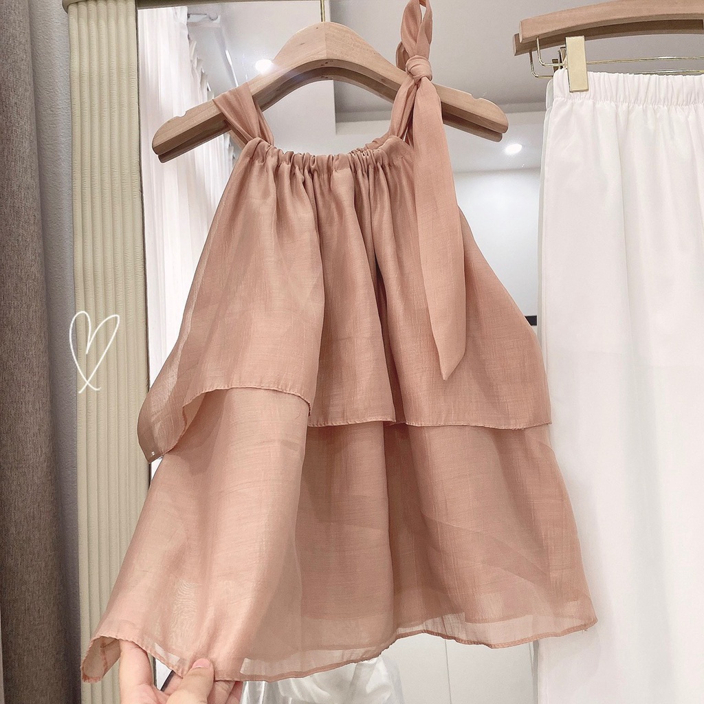 Set áo yếm quần ống rộng sang chảnh cho nàng cà phê dạo phố 🥳