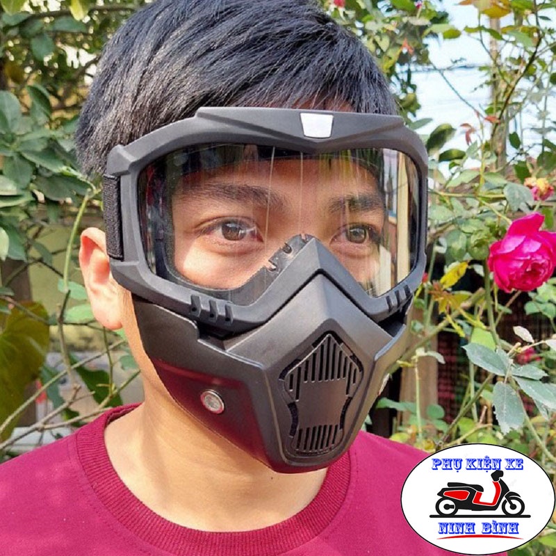 Kính Phượt Xe Máy, Mặt Nạ BeOn Bảo Hộ Chắn Gió, Tia Bức Xạ Mặt Trời Thích Hợp Đi Trời Nắng Và Bụi