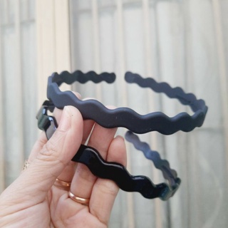 (sale trầy)Bờm cài tóc bản dợn đen bóng/đen nhám (bản 1cm)