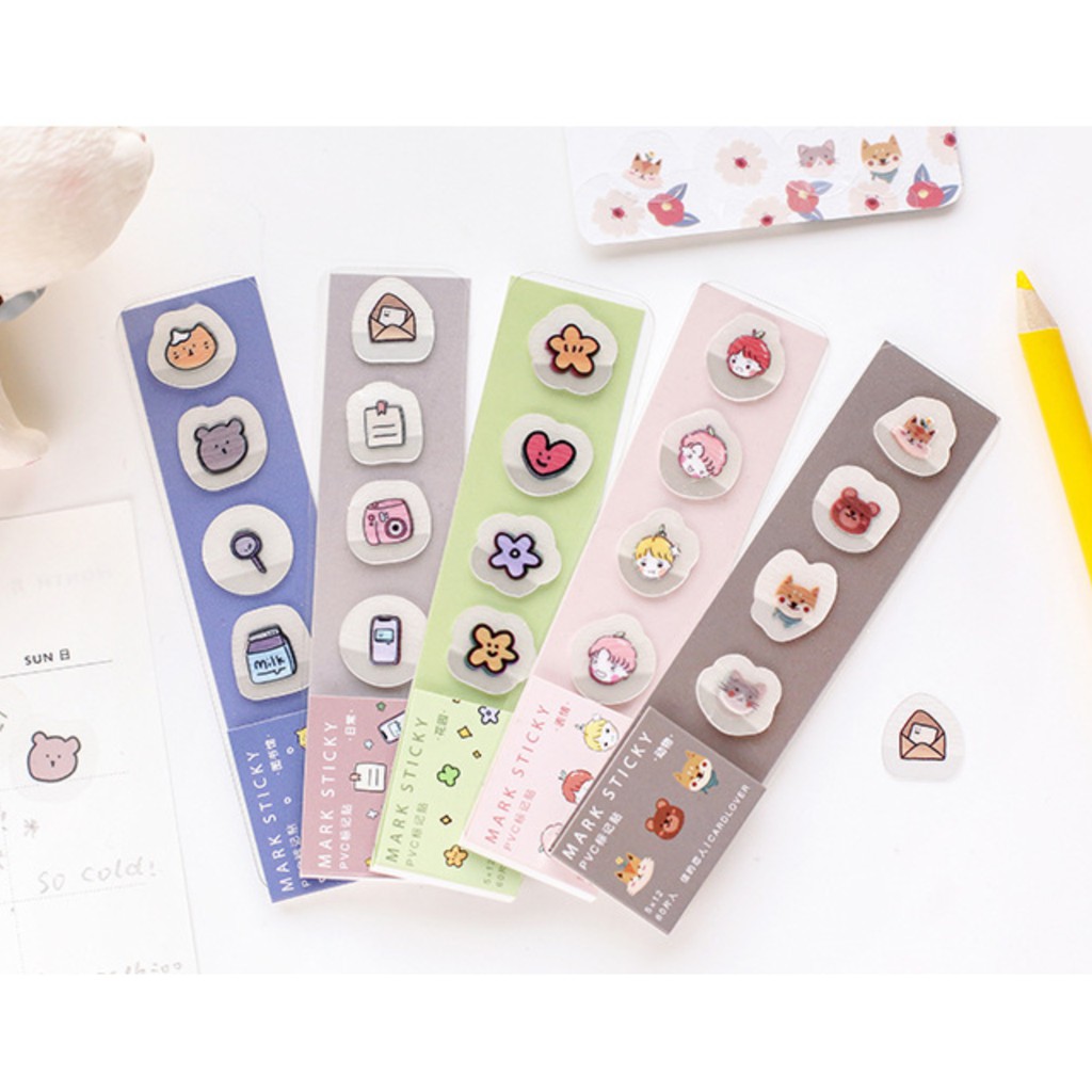 Cutie Sticker Nhiều Màu Dễ Thương Trang Trí Sổ, Journal, Đồ Dùng