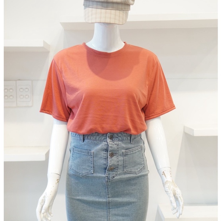 Áo thun nữ MENINA , chất cotton trơn basic thời trang