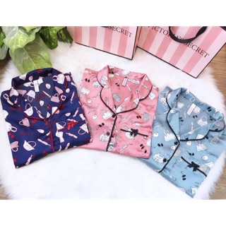 Bộ pijama đùi cao cấp in túi