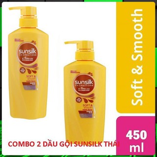 Dầu gội đầu Sunsilk Thái Lan mẫu mới 450ml, Dầu xả Sunsilk mềm mượt - Dùng là mê